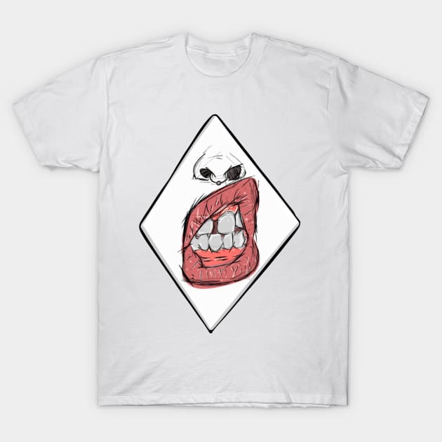 Sketch Style - Mouth T-Shirt by Ale Coelho